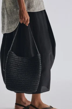 Alma Shoulder Raffia Bag
